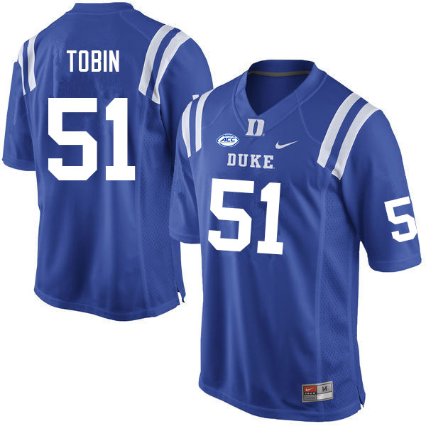 Duke Blue Devils #51 Mandela Tobin College Football Jerseys Sale-Blue
